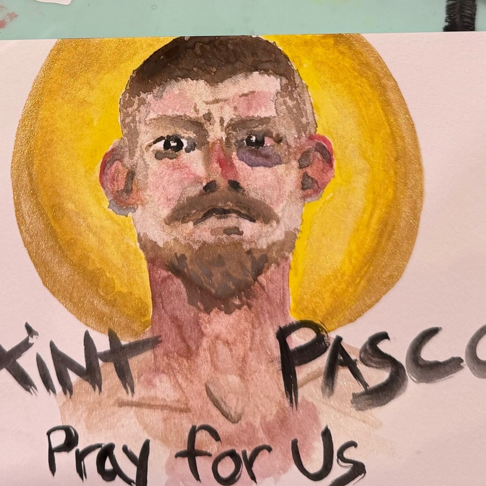 Saint Pasco postcard. Original watercolor